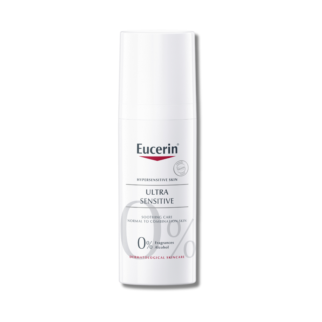 Eucerin Ultrasensitive Sooting Care, normaali ja sekaiho