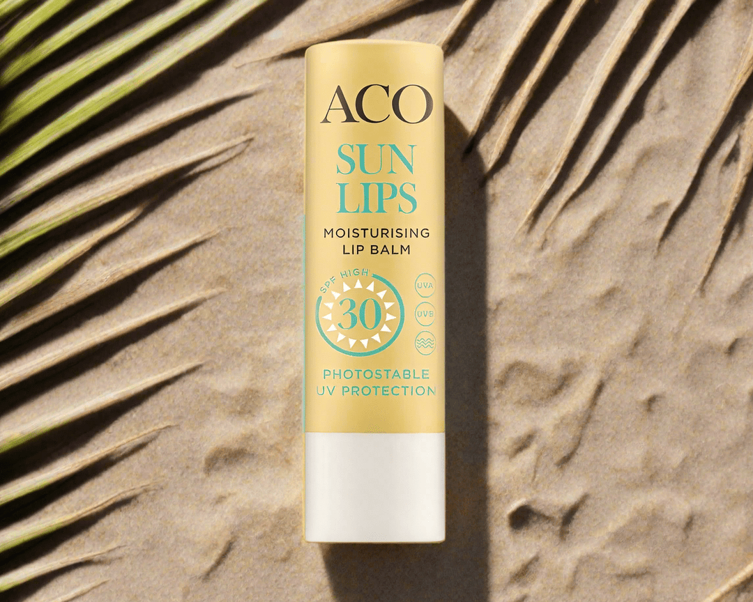 ACO Sun Lips SPF30 - Erittäin vedenkestävä huulirasva, jossa korkea suojakerroin 30