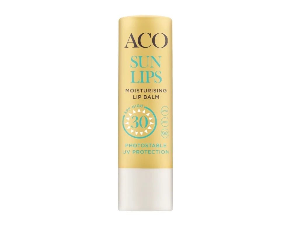 ACO Sun Lips Balm SPF 30 - Pehmentävä ja kosteuttava huulirasva korkealla suojakertoimella