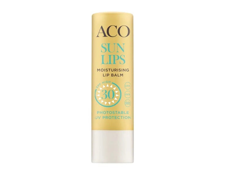 ACO Sun Lips Balm SPF 30 - Pehmentävä ja kosteuttava huulirasva korkealla suojakertoimella