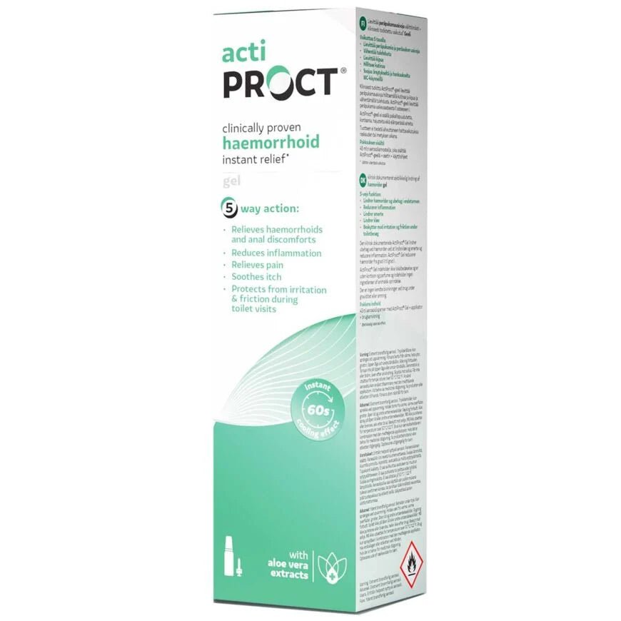 ActiProct Geeli aerosoliannostelijalla 45 ml - Tehokas peräpukamien hoito geelimuodossa