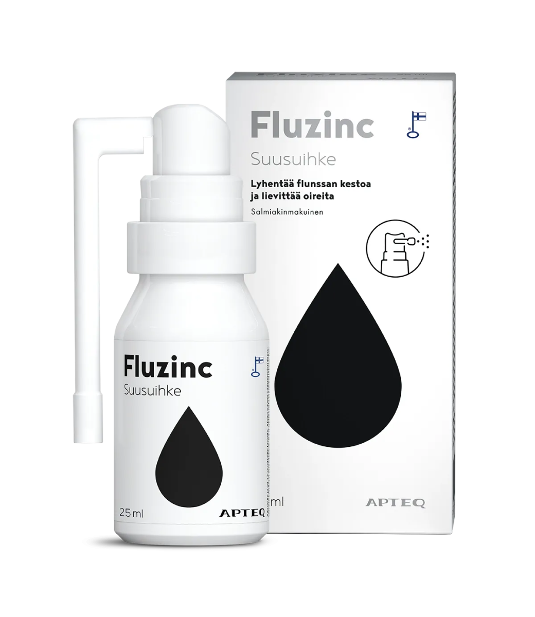 Apteq Fluzinc Suusuihke Salmiakki, 25 ml - Apteekki 360 Helsinki - Verkkoapteekki