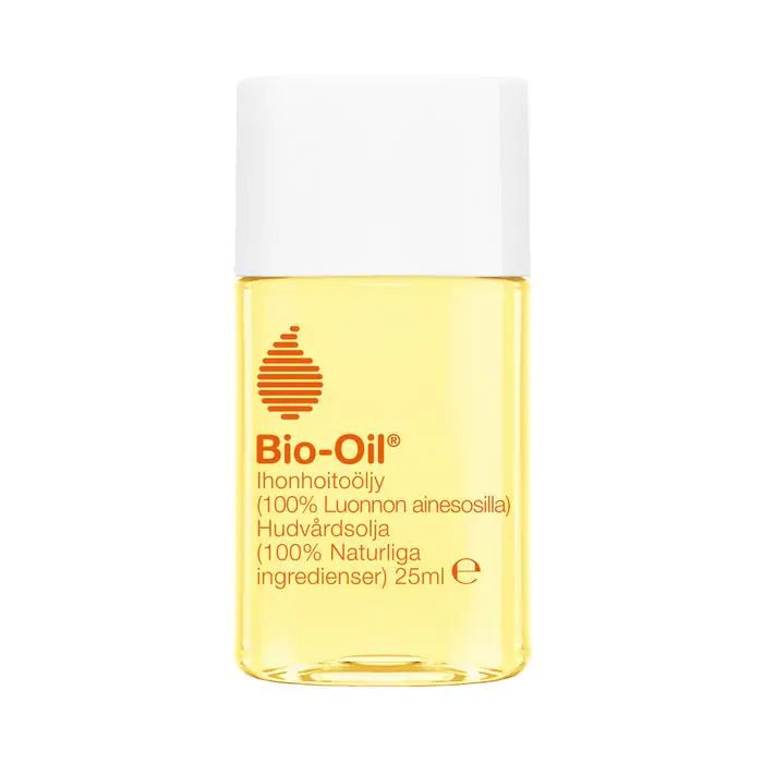 Kuva Bio-Oil Ihonhoitoöljystä, joka auttaa vähentämään arpien ja raskausarpien näkymistä, säilyttämään ihon kosteuden ja tekemään ihosta joustavamman ja tasaisemman Sisältää 100% luonnollisia ainesosia