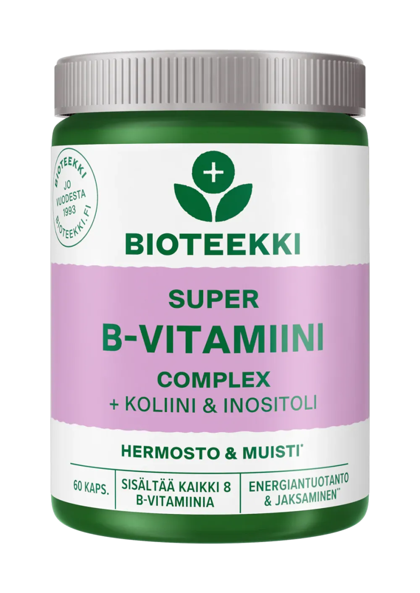 Bioteekki Super B-Vitamiini Complex (+Koliini & Inositoli) - Apteekki 360 Helsinki - Verkkoapteekki