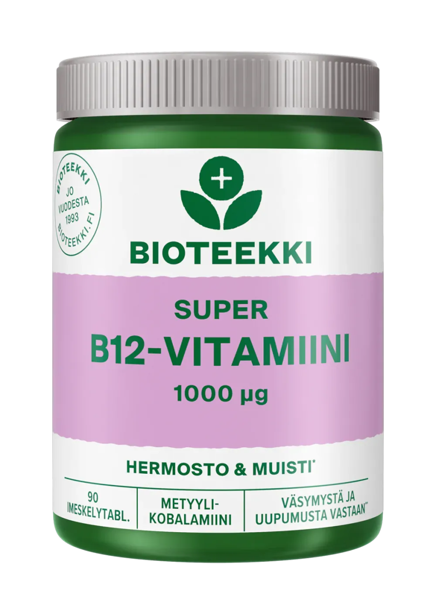 Bioteekki Super B12-Vitamiini 1000 ug - Apteekki 360 Helsinki - Verkkoapteekki