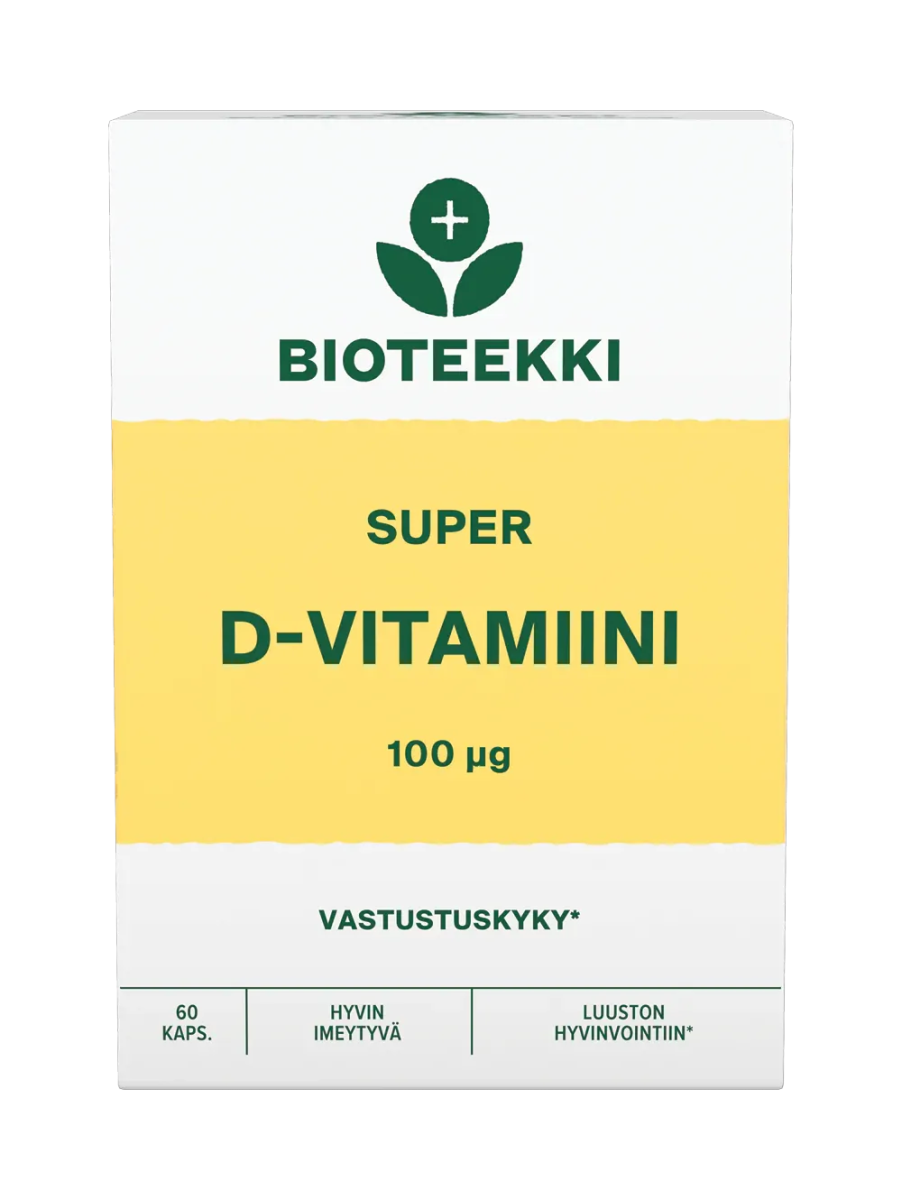 Bioteekki Super D-Vitamiini 100 ug - Apteekki 360 Helsinki - Verkkoapteekki