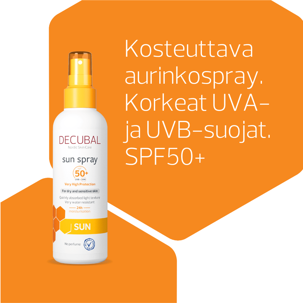 Decubal Body Sunspray SPF50+ Pullo kosteuttava aurinkosuoja
