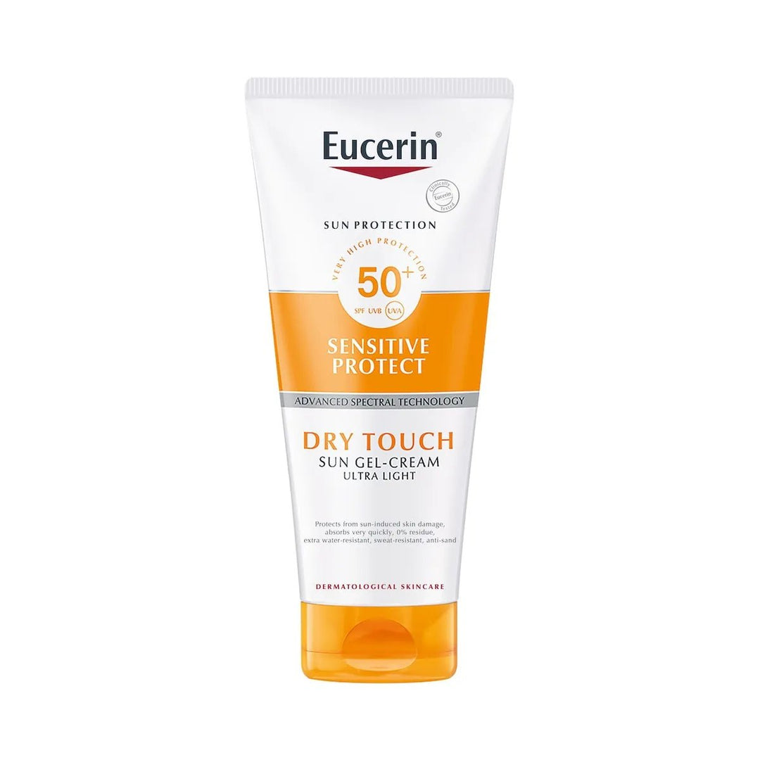 Tuote Eucerin Sun Dry Touch Ultra Light SPF50+ -aurinkovoide veden- ja hienkestävä
