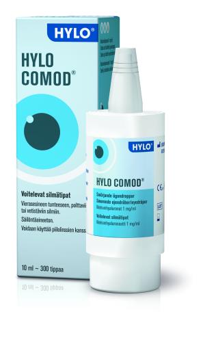 HYLO-Comod Silmätippa 10 ml, keskivaikeisiin oireisiin - kosteuttava silmätippa kuiville silmille