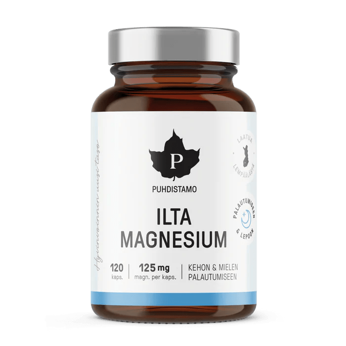 Puhdistamo Ilta Magnesium - Luonnollinen lisäravinne kehon rentoutumiseen