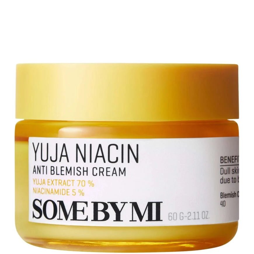 Some By Mi Yuja Niacin Anti Blemish Cream 60 g - Luonnollinen kasvovoide, joka vähentää ihon epäpuhtauksia ja tasoittaa ihon sävyä