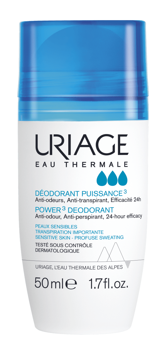 Uriage Power3 Deodorant Roll-on 50 ml - tehokas ja pitkäkestoinen deodorantti