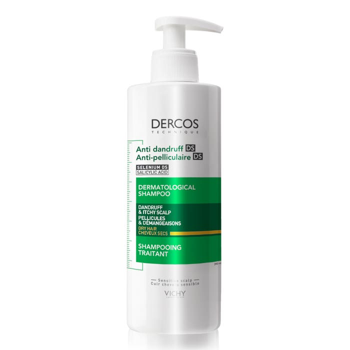 Vichy Dercos Shampoo Anti-Dandruff Kuiville Hiuksille - hoitava ja kosteuttava shampoo kuiville ja hilseileville hiuksille