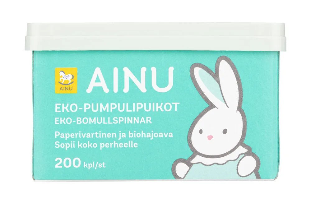 Ainu Eko-Pumpulipuikot - Apteekki 360 Helsinki - Verkkoapteekki
