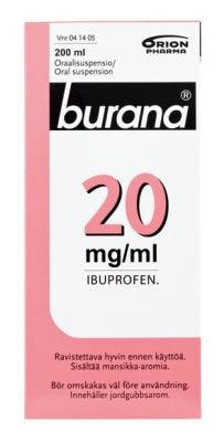 Burana 20 Mg/Ml Oraalisuspensio, 100 Ml Ja 200 Ml - Apteekki 360 Helsinki - Verkkoapteekki
