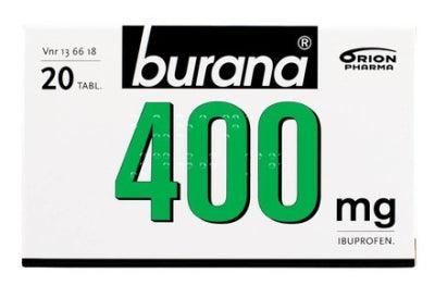 Burana 400 Mg Kalvopäällysteinen Tabletti, 10 Kpl, 10 Fol, 20 Fol, 30 Kpl Ja 30 Fol - Apteekki 360 Helsinki - Verkkoapteekki