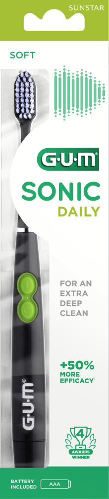 Gum Sonic Paristohammasharja Daily Musta Sis Pariston - Apteekki 360 Helsinki - Verkkoapteekki