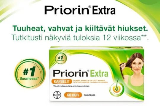 Priorin Extra – tukea hiusten hyvinvoinnille - Apteekki 360 Helsinki - nettiapteekki