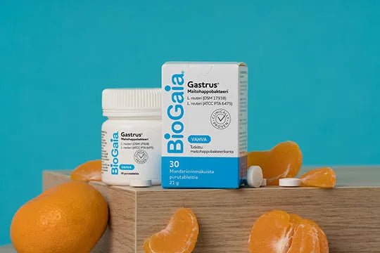 Vahva BioGaia Gastrus sisältää suolistolle luontaisia bakteereita
