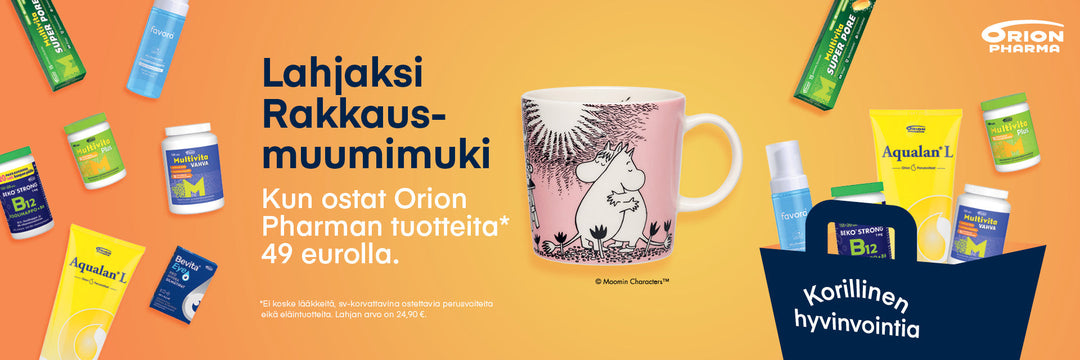 Korillinen hyvinvointia: Osta Orionia yli 49 € saat lahjan!
