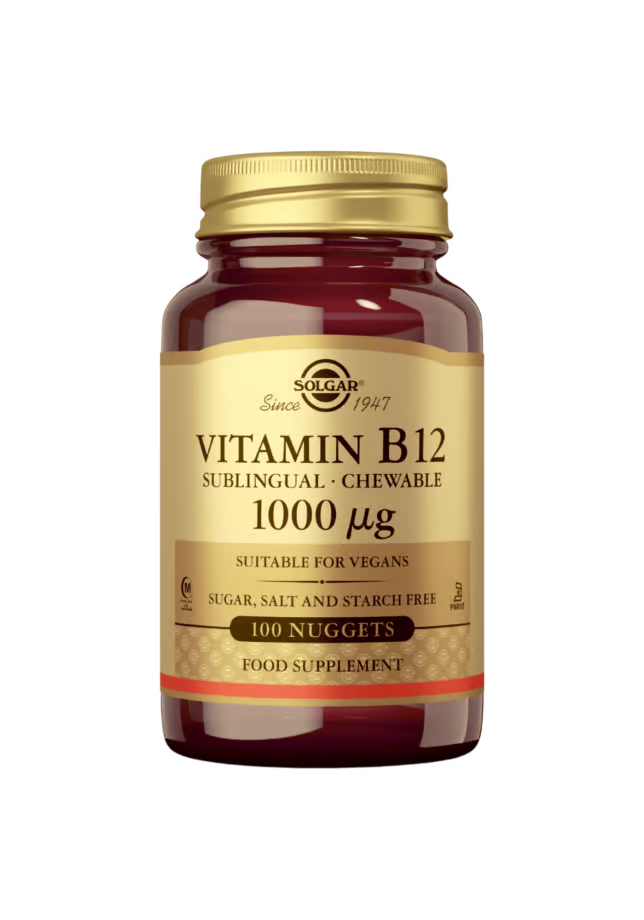 Solgar B12-vitamiini (Imeskeltävä) 1000 µg