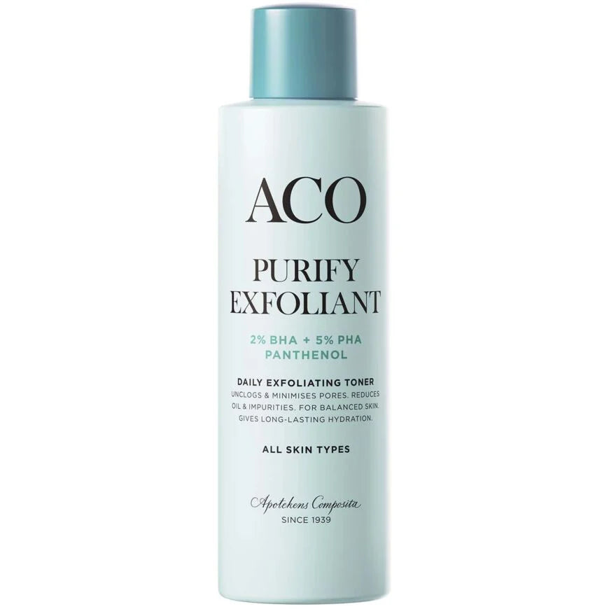 ACO Face Purify Exfoliant Toner Hajusteeton 150 ml - Kasvojen puhdistava kuoriva kasvovesi