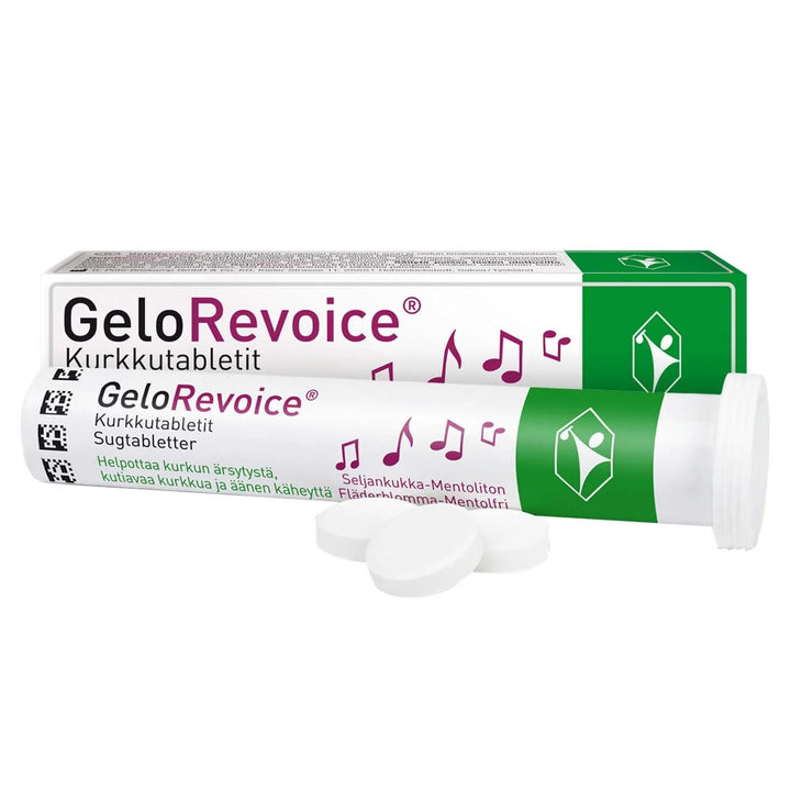 GeloRevoice Kurkkutabletti Seljankukka-Mentoliton 20 kpl