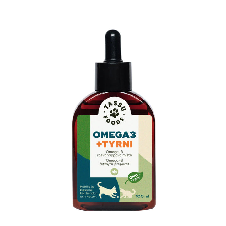 Tassu Foods Omega3 + Tyrniöljy kissoille ja koirille