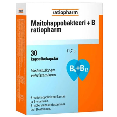 Maitohappobakteeri + B Ratiopharm - Luonnollinen lisävalmiste vatsan hyvinvoinnille ja vastustuskyvylle