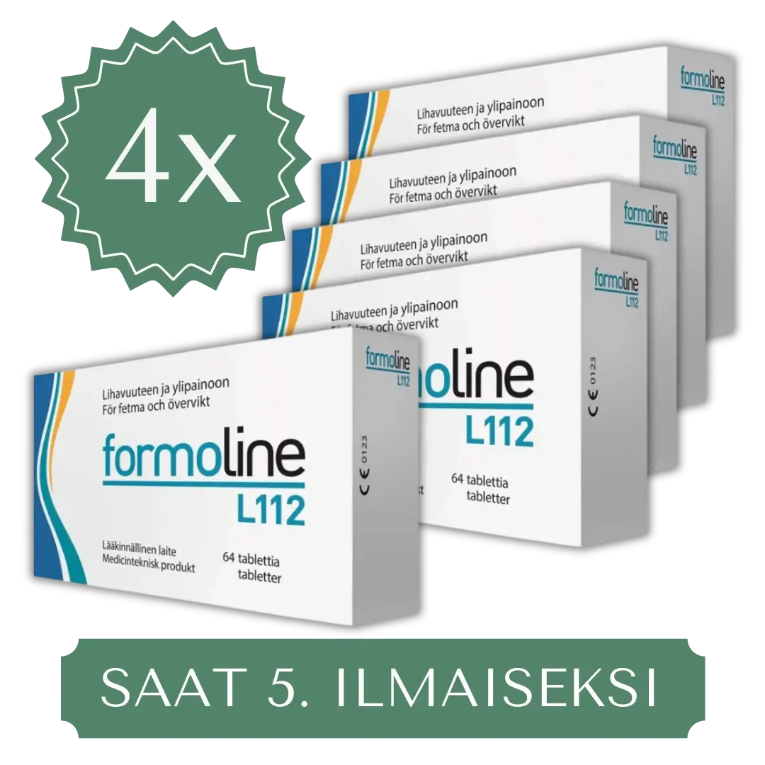 Formoline L112 500mg, 4 x 64 tablettia (+1 ilmaiseksi) Kampanja - tehokas laihdutustuote ylimääräisen painon hallintaan