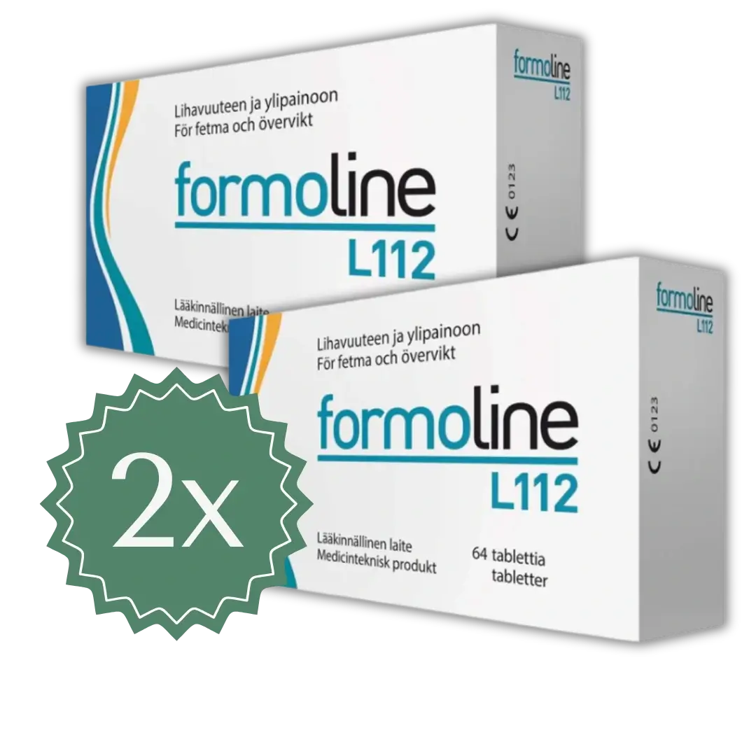 Formoline L112 500mg, 2 x 64 tabl säästöpakkaus - tehokas painonhallintatuote ylimääräisen rasvan imeytymisen estämiseen