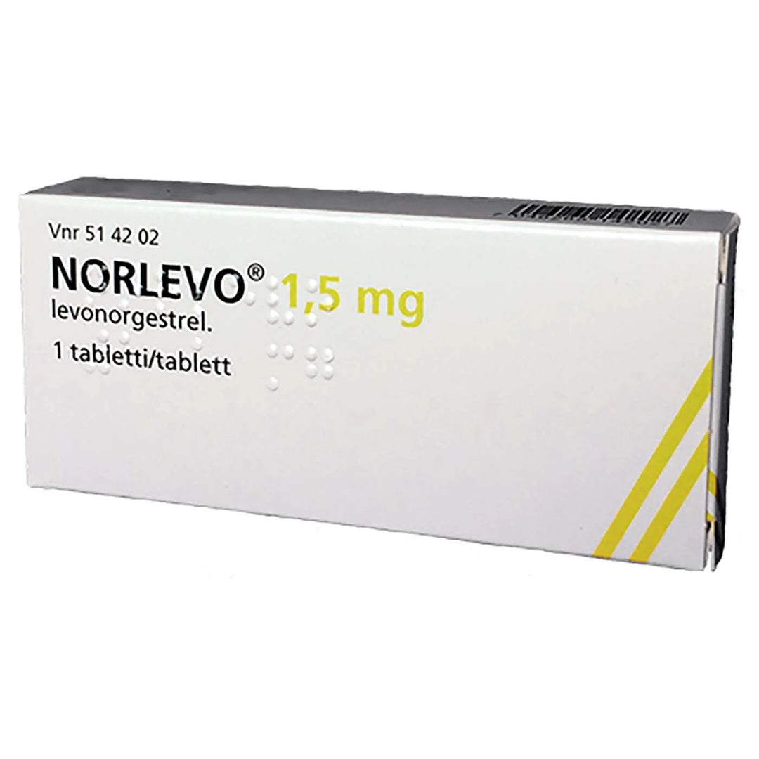 Kuva Norlevo 1,5 mg tableteista, hätäehkäisypilleristä raskauden estoon