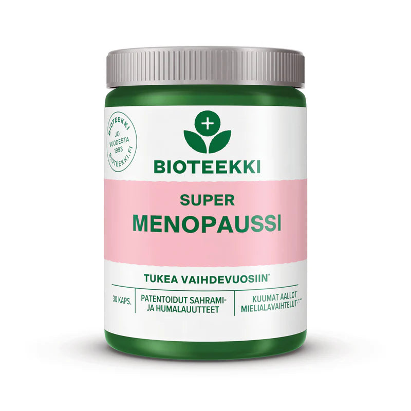 Bioteekki Super Menopaussi 30 kapselia - luonnollinen vaihdevuosien hoitovalmiste naisille