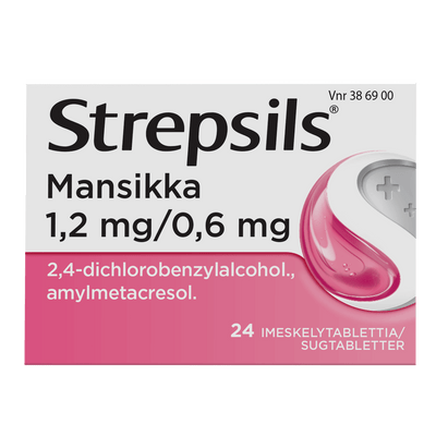 Strepsils Mansikka 0,6 Mg/1,2 Mg Imeskelytabl