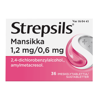 Strepsils Mansikka 0,6 Mg/1,2 Mg Imeskelytabl