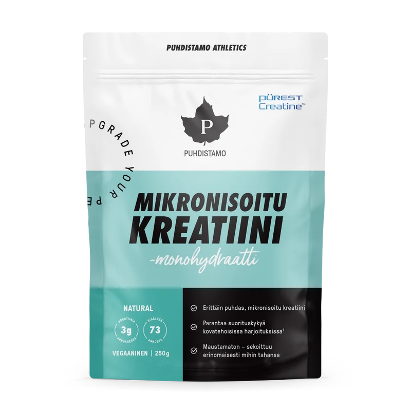 Puhdistamo Athletics Mikronisoitu Kreatiinimonohydraatti Pürest 250 g