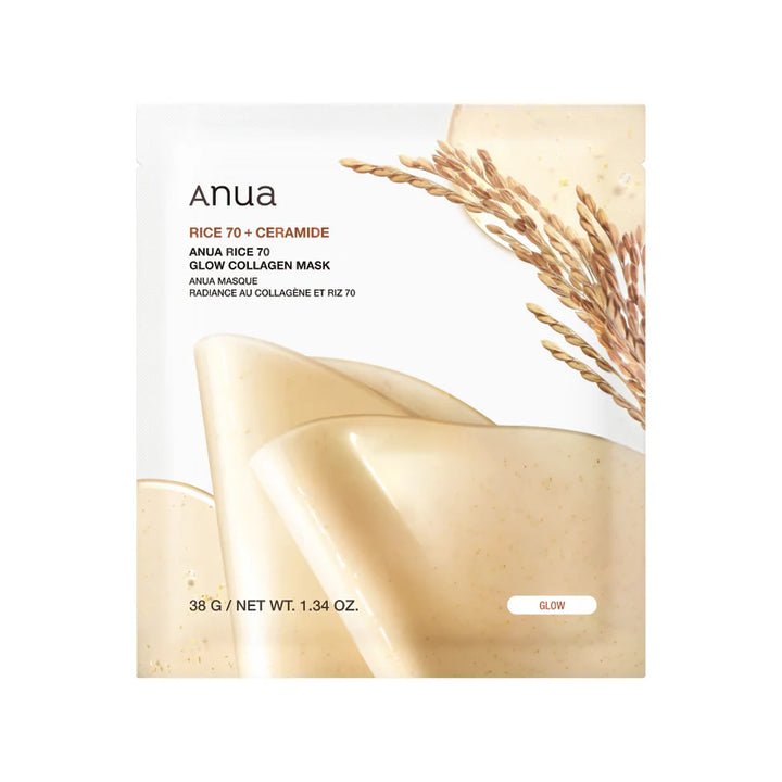 Anua Rice 70 Glow Collagen Mask 1 kpl