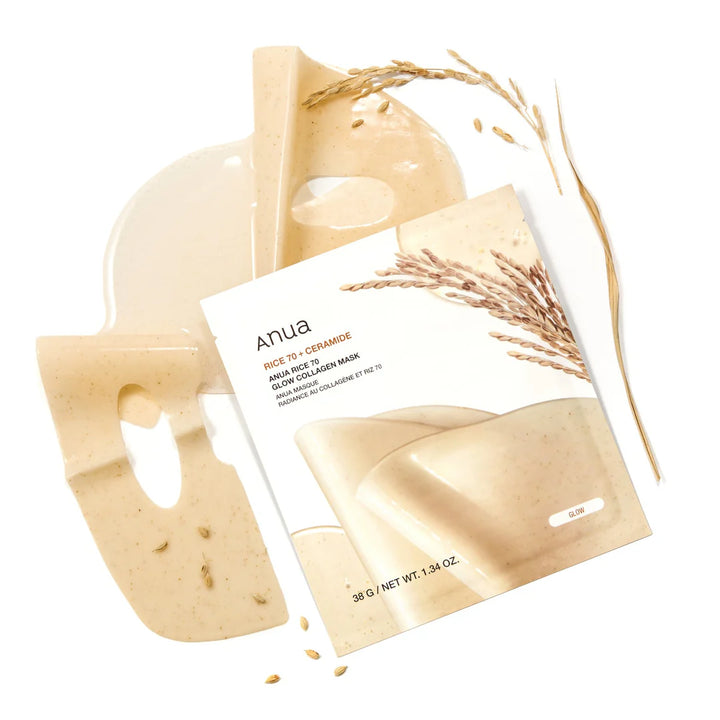 Anua Rice 70 Glow Collagen Mask 1 kpl
