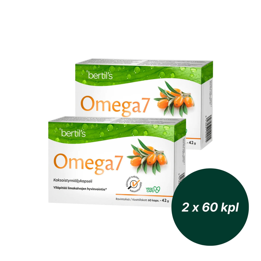 Bertils Omega7 2x60 kaps (Tyrniöljykapselit)