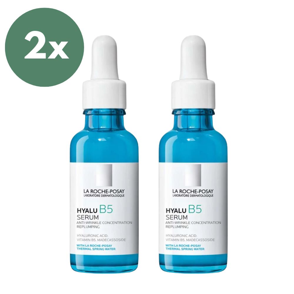 La Roche-Posay Hyalu B5 Serum x 2 kpl, Tuplapakkaus - tehokas ja kosteuttava seerumi kahden tuotteen pakkaus