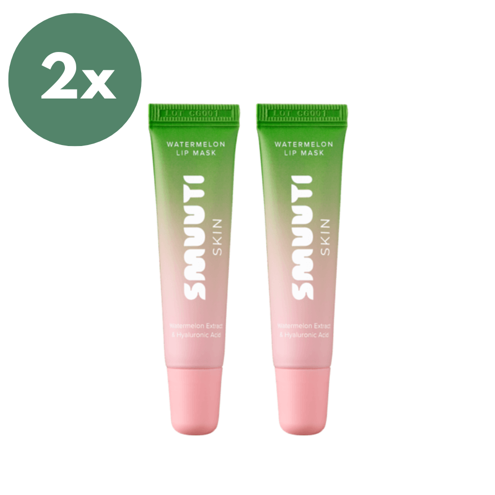 Smuuti Skin Watermelon Lip Mask 2x15 ml - Kosteuttava vesimelonin makuinen huulinaamio kahdessa 15 ml koossa