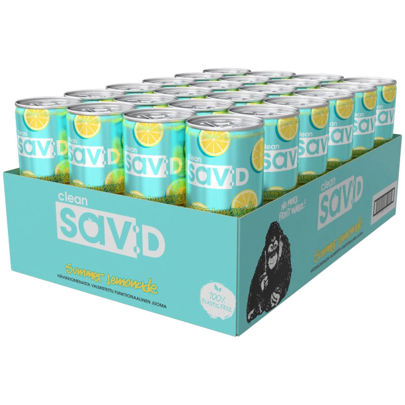 Clean sav:D Summer Lemonade 330 ml 24 x 330 ml - Energiajuoma