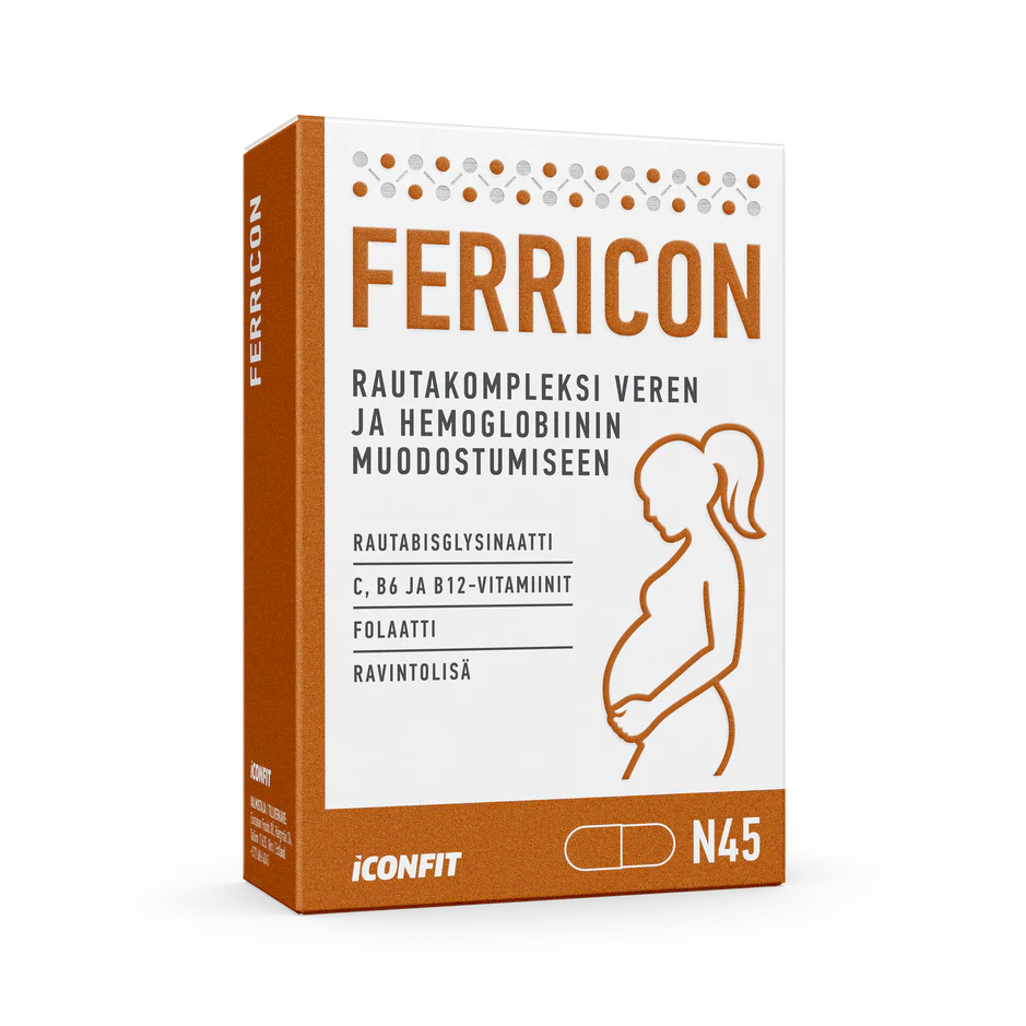 ICONFIT Ferricon 45 kaps - Rautakompleksi raskaana oleville naisille