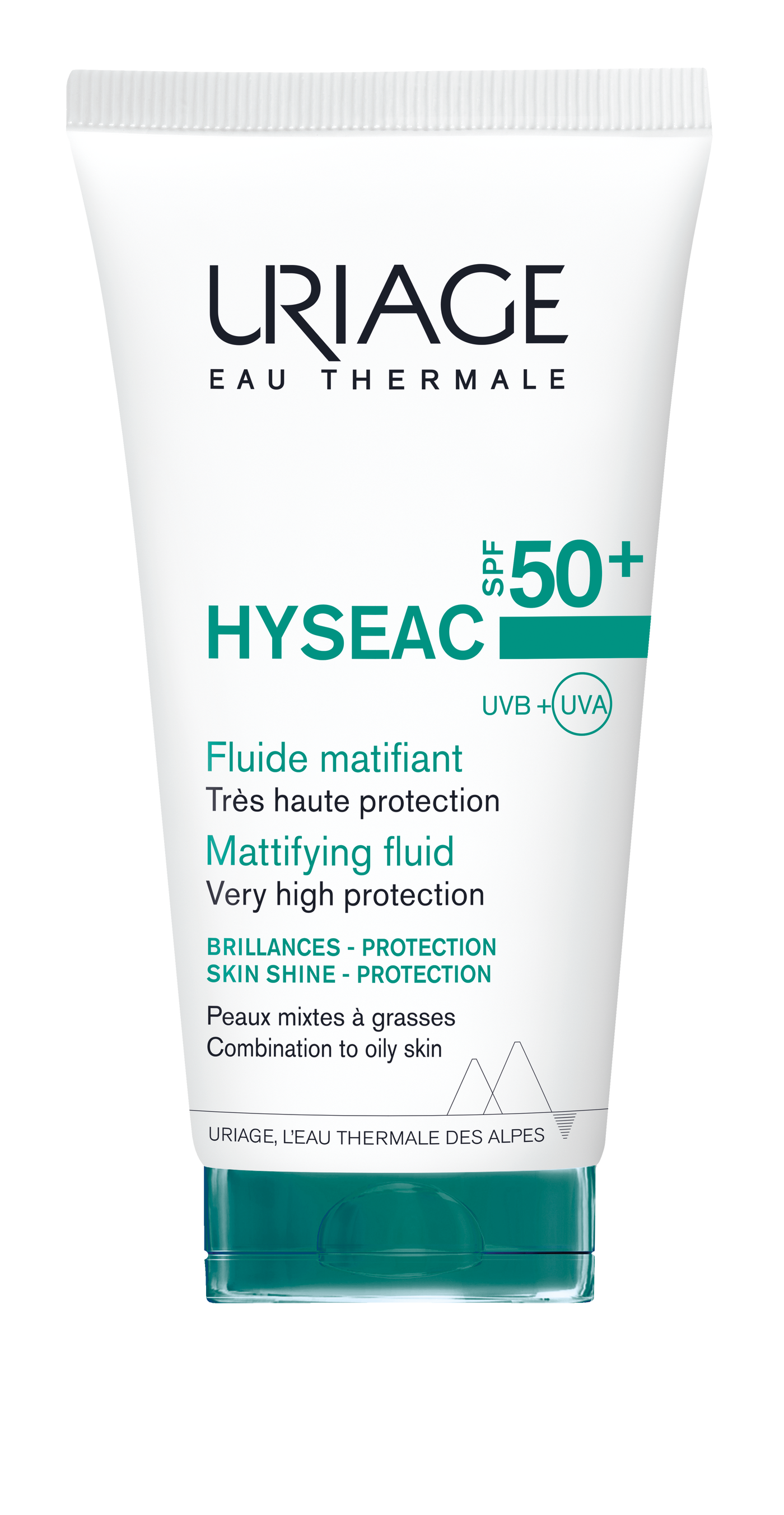 Uriage Hyseac SPF50+ fluid 50 ml - aurinkovoide rasvaiselle iholle, suojaa UV-säteiltä