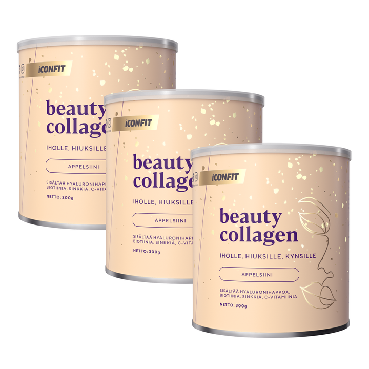 ICONFIT Beauty Collagen 3 x 300 g - Appelsiini