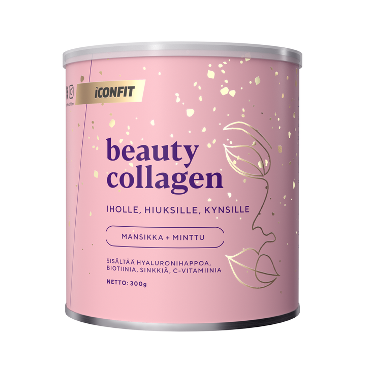 ICONFIT Beauty Collagen 3 x 300 g - Mansikka-Minttu