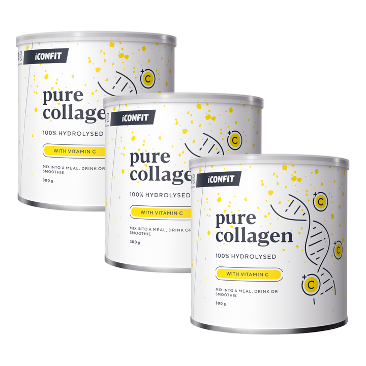 ICONFIT Pure Hydrolysed Collagen, C-vitamiinilla 3 x 300 g