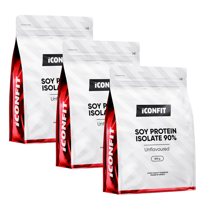 ICONFIT Soijaproteiini-isolaatti 90, Maustamaton 3 x 800 g