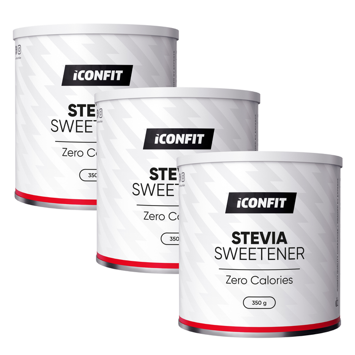 ICONFIT Stevia-makeutusaine (erytritoli + stevia) 3 x 350 g