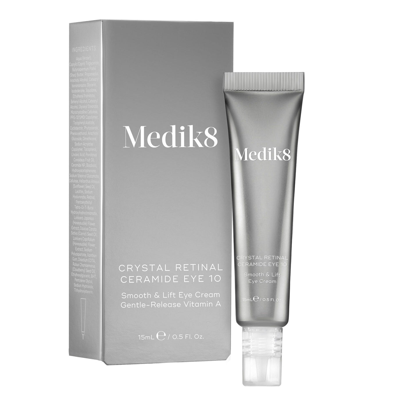 Medik8 Crystal Retinal Ceramide Eye 10 hoitaa silmänympärysihoa ja vähentää ikääntymisen merkkejä